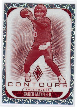 2025 Panini Phoenix Baker Mayfield Contours Silver Lazer 42/149 #30 front