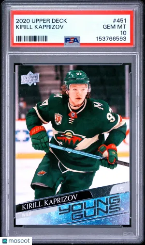 2020-21 Upper Deck Kirill Kaprizov Young Guns #451 PSA 10