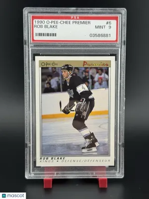 1990-91 O-Pee-Chee Premier Rob Blake #6 Premier Rookie PSA 9