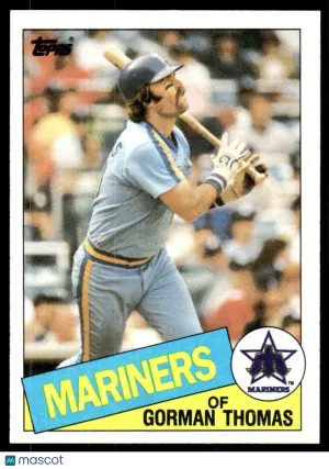 1985 Baseball Card Gorman Thomas #202