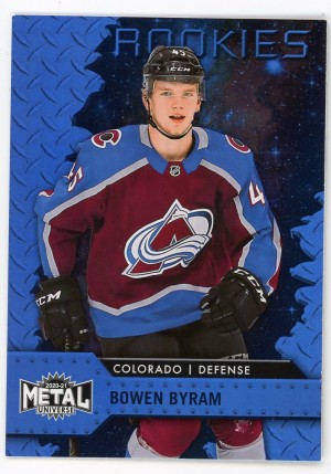 2020-21 Metal Universe Bowen Byram Rookie Blue Spectrum