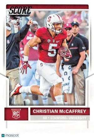 2017 Score Christian McCaffrey Rookie RC #373 Stanford Cardinal