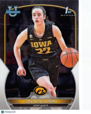 2022-23 Bowman University Caitlin Clark Rookie #50 Iowa Hawkeyes