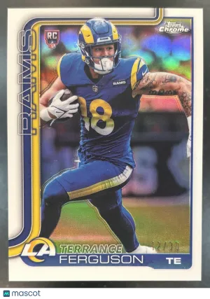 Chrome Terrance Ferguson Base Rookie White Refractor #335 Los Angeles Rams
