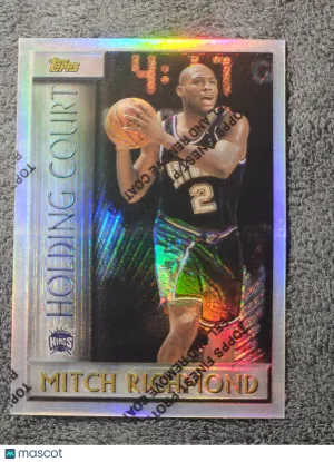 1996 Topps Holding Court #HC12 Mitch Richmond Refractor W/Peel Coating Protector