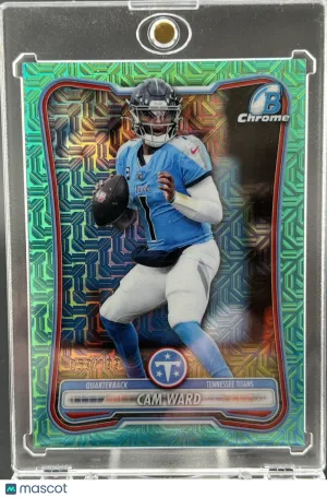 2026 Bowman Chrome Cam Ward Aqua Mojo Refractor 059/199 Tennessee Titans