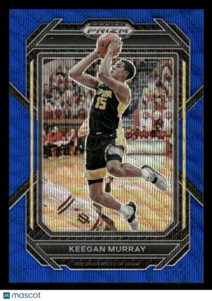 2023-24 Panini Prizm Draft Picks Keegan Murray #100 Blue Wave SN