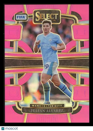 Julian Alvarez 2024 Panini Select FIFA #12 Pink Prizm Manchester City