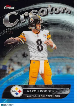 2025 Topps Finest Aaron Rodgers Creation /99 #CR-25 Pittsburgh Steelers