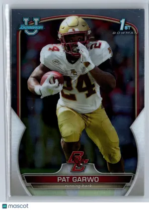 Pat Garwo 2022 Bowman Chrome University Football #40 1st Bowman Rookie Boston College Eagles