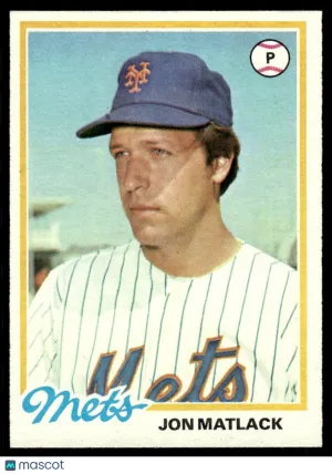 1978 Baseball Card Jon Matlack #25