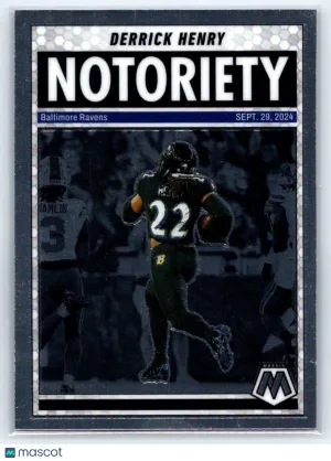 2025 Panini Mosaic Derrick Henry #4 Notoriety Baltimore Ravens