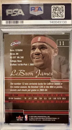 2004-05 Fleer Showcase LeBron James Cavaliers Hologram back