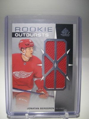 2022-23 SP Game Used Edition Rookie Outbursts Jersey Jonatan Berggren RC