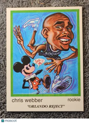 1993 First Amendment #96 Chris Webber Orlando Reject Rookie RC