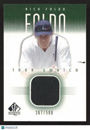 2001 SP Authentic Nick Faldo #NF-TS Tour Swatch Green SN,MEM