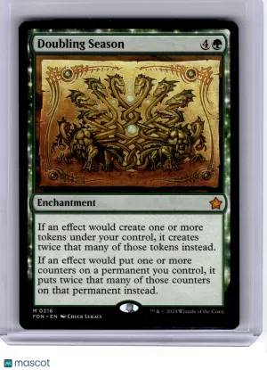 2024 Magic: The Gathering—Doubling Season #216 Foundations—Mythic Non-Foil