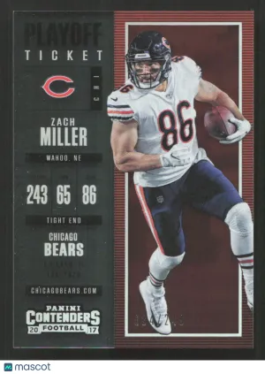 2017 Panini Contenders Zach Miller #26 Playoff Ticket SN
