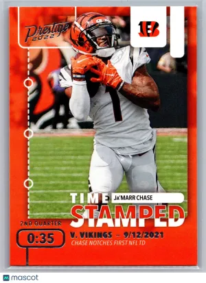 2022 Panini Prestige Time Stamped #TS-9 Ja'Marr Chase - Cincinnati Bengals
