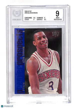 1997 Upper Deck SP Allen Iverson Premier Prospects #141 BGS 9 Philadelphia 76ers