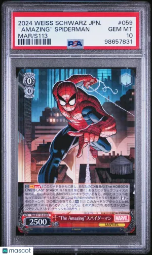2024 Weiss Schwarz Japanese Marvel Vol.2 "amazing" Spiderman Japanese PSA 10 #059