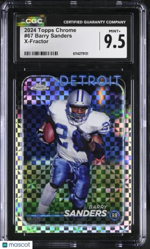 2024 Topps Chrome Barry Sanders X-Fractor #67 CGC 9.5 Detroit Lions