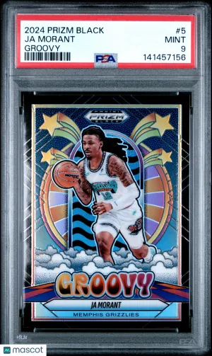 2024 Panini Prizm Black Groovy Ja Morant PSA 9