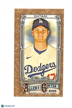 2025 Topps Allen & Ginter Shohei Ohtani Mini Gold Border #132 Los Angeles Dodgers