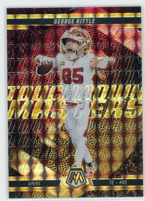 2025 Mosaic George Kittle Touchdown Masters Reactive Yellow Prizm 80/89
