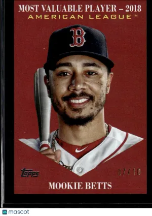 Mookie Betts 2025 Topps Red /10 Boston Red Sox