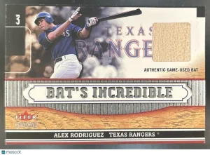 Genuine Alex Rodriguez Bats Incredible Game Used #NNO Texas Rangers
