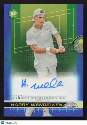 2024 Topps Chrome Harry Wendelken #TCA-HWN Autographs Blue Refractor SN,AU