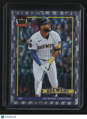 Jackson Chourio 2026 Topps Series 1-1991 Topps #T91-18-Crackle Foil
