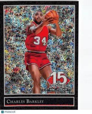 2025-26 Leaf 15th Anniversary Charles Barkley Gold Shimmer /2 #92B-30