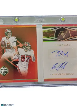 2021 Panini Limited Dual Booklet Tom Brady Rob Gronkowski #PD-BG Auto 4/5