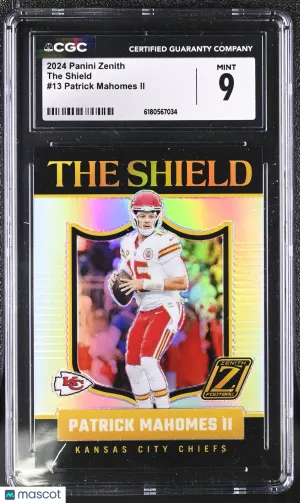 2024 Panini Zenith Patrick Mahomes II The Shield #13 CGC 9 Kansas City Chiefs