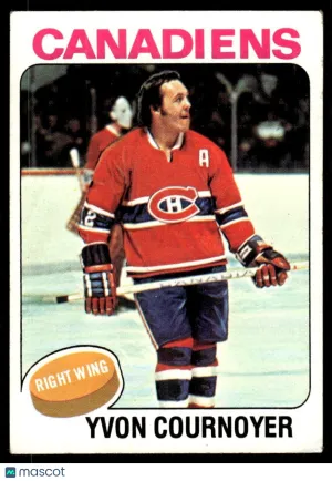 1975 Hockey Card Yvon Cournoyer #70