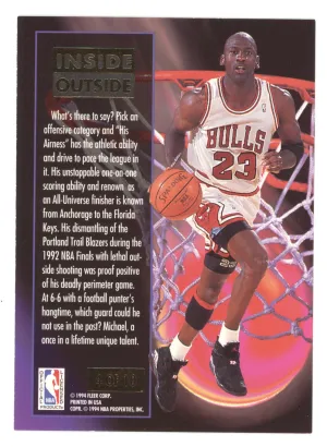 1993 Fleer Ultra Inside/Outside Michael Jordan #4 back