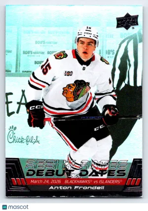 2026 Upper Deck Series 1 Anton Frondell #DD-14 Rookie