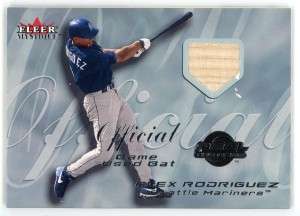2000 Fleer Mystique Alex Rodriguez Feel the Game Used Bat ***see description***