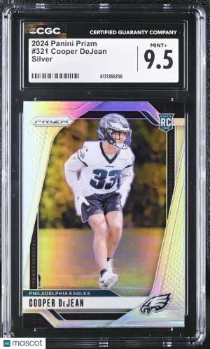 2024 Panini Prizm Cooper DeJean Silver Rookie #321 CGC 9.5 Philadelphia Eagles