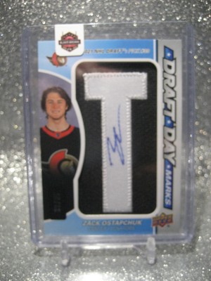 2024-25 Upper Deck Sp Game Used - Draft Day Marks Zack Ostapchuk #DDM-ZO /35