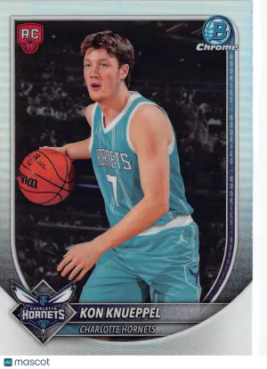 2025 Topps Bowman Chrome Kon Knueppel Red Rookie Rookie RC #BRR-4 Charlotte Hornets