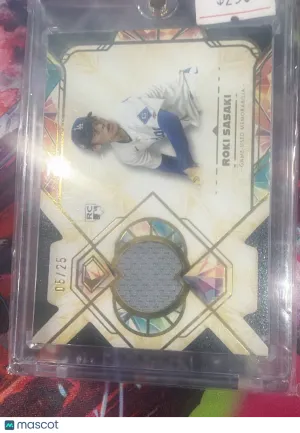 2025 Topps Diamond Icons Roki Sasaki #SPR-RSA /25 RC Game-Used Memorabilia