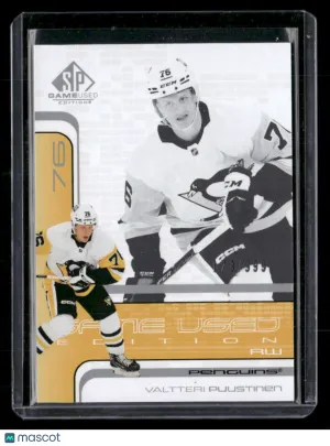 2022-23 SP Game Used Valtteri Puustinen #R-9 2001-02 Retro Rookies SN