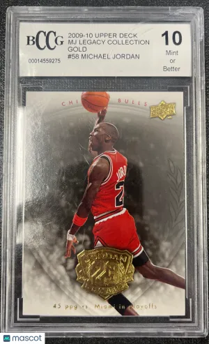 2009 Upper Deck MJ Legacy Collection Michael Jordan #58 Gold graded BCCG 10