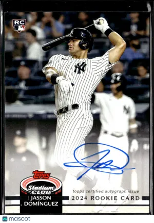 Jasson Domínguez 2024 Topps Stadium Club RC Auto /50 New York Yankees