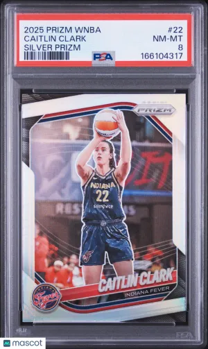 2025 Panini Prizm WNBA Caitlin Clark #22 Silver PSA 8