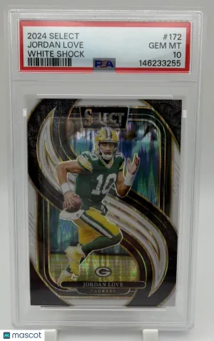 2024 Panini Select Jordan Love #172 White Prizm Parallel/Variety Base Set PSA 10