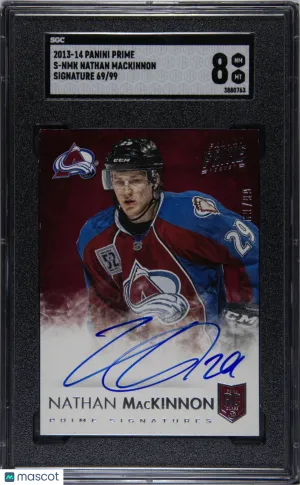 2013 Panini Prime Nathan Mackinnon #S-NMK SIG. 99 69/99 SGC 8